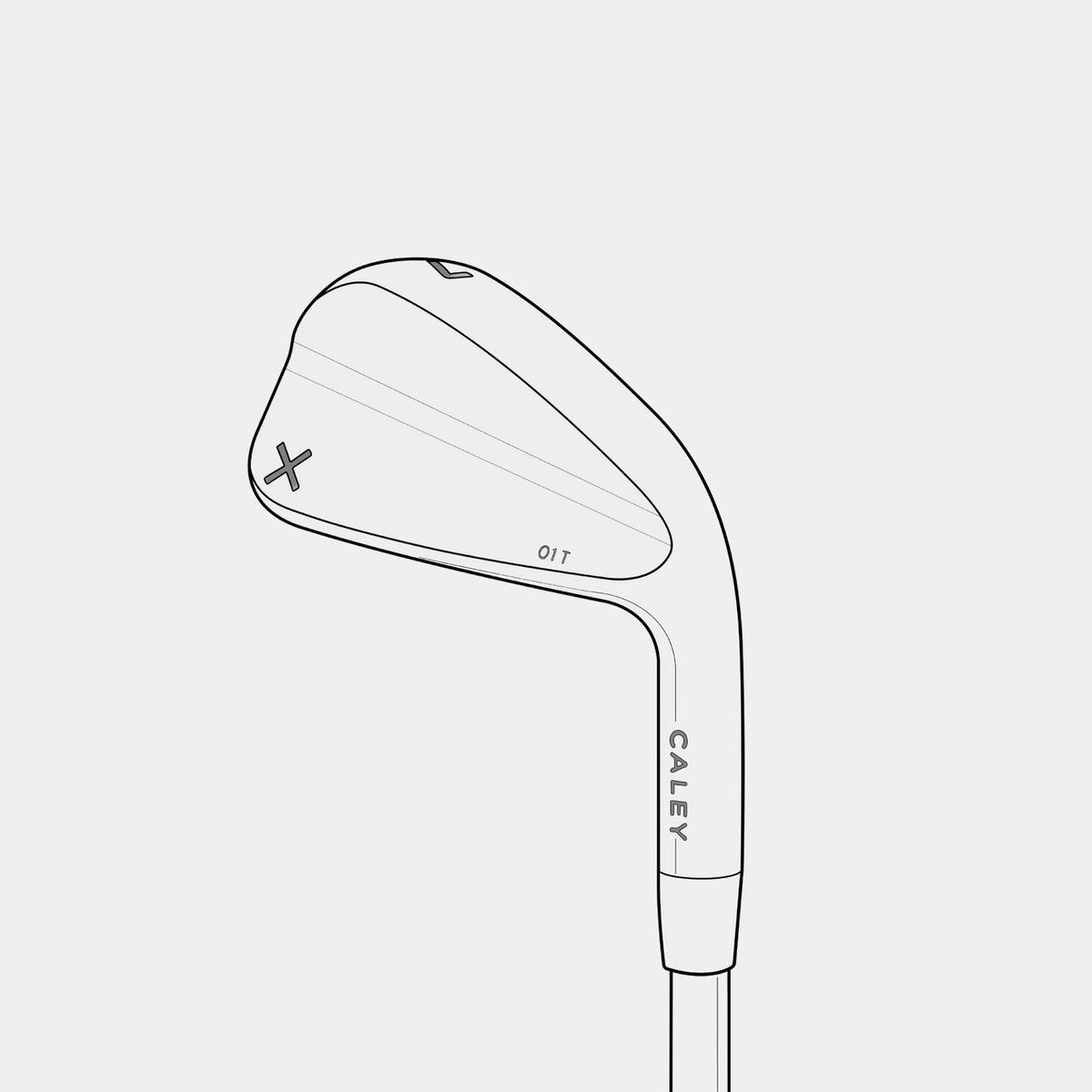 Line drawing of the Caley 01T iron